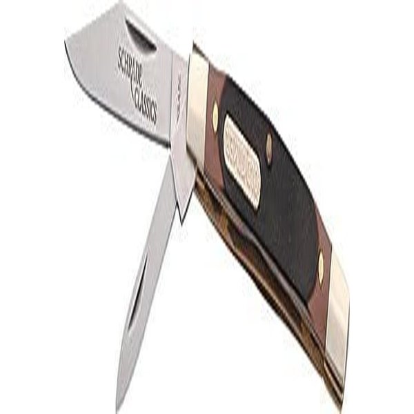 Old Timer 33OT Middleman Jack 5.7in S.S. Traditional Folding Knife with 2.4in Clip Point Blade and Sawcut Handle for Outdoor, Hunting, Camping and EDC