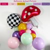 ECEAE 159Pcs Wonderland Balloon Arch Garland Kit with Pink, Yellow, Green, Purple, Butterfly, Mushroom, Checkered Foil Balloons, for Fairy 1st Birthday, Baby Shower, Tea Party, Onederland Birthday