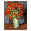 globalartdepot 12X16 inch Vincent Van Gogh Canvas Art RePro Vase with Red Poppies