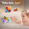 3PCS ALASOU Pop up Suction Cup Spinner Toys for 1 Year Old Boy Girl|Novelty Spinning Tops Bath Toys for Kids Ages 1-3|Sensory Toys for Toddlers 1-3 Year Old Boy Birthday Gift