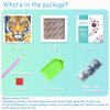 Libfx Diamond Art Kits for Kids with Frame Diamond Art for Kids Girls Boys Beginners Arts and Crafts for Kids Ages 8 9 10 12 Christmas Birthday Gifts (Tiger)