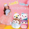 BSTAOFY Cute Angel Soft Plush Pillow with Wings & Halo Collection Squishy Angel Stuffed Animal Valentines Cushion Christmas Holiday Birthday Gifts for Kids, 12’’