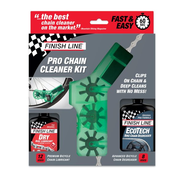 Finish Line Shop Quality Bicycle Chain Cleaner Kit with Lube and Degreaser