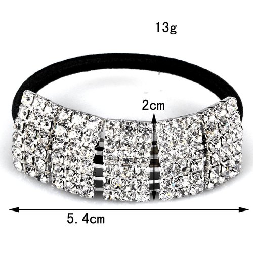 Designer Fashion Elastic Rhinestone Hairtie Ponytail Holder Headband Jewelry Accessories for Women Girls Hair Band by Hair Accessories