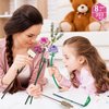 PinkBee Flower Bouquet, Mini Pink Rose Lavender Building Block Sets Creative Home Decor Toys Kits Valentine Birthday for Adults Her Girlfriends Women Kids 8+ 8-12 (393 PCS)