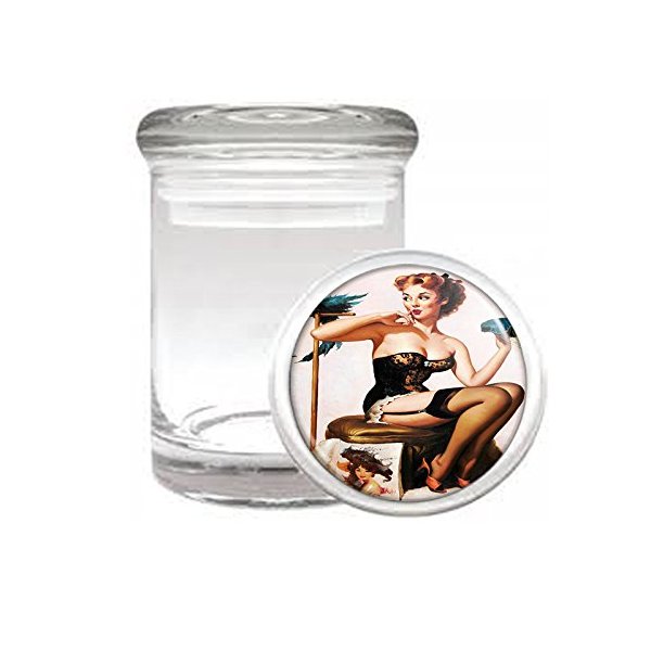 Vintage Retro Sexy Bridesmaid Party Medical Glass Jar Pin Up Girl-069