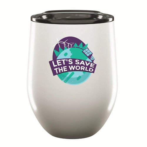 Gift for Eco Friendly People Green Energy Quote to Save the World Environment 12oz Wine Tumbler Cup