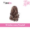 JUVABUN Claw Clip Wavy Ponytail Extension 12" -Brownish Blonde| Hair Extension Clips | Ponytail Extension Human Hair | Wavy Hair Extensions | Washable Realistic And Synthetic | Brownish Blonde