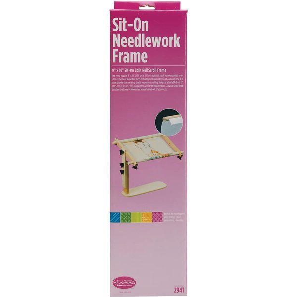 Frank A. Edmunds Sit-On Needlework Frame, 9" x 18", 2941,Light brown