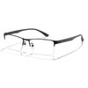 Cyxus Blue Light Blocking Computer Glasses for Men Semi Rim Glasses Crystal Lens UV Blocking Gaming Eyeglasses Black Frame