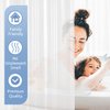 downluxe Waterproof Clear Shower Curtain Liner - PEVA Lightweight Plastic Shower Liner with 3 Magnets, Shower Curtains for Bathroom, 72" x 72", Clear