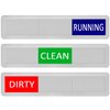 Kichwit Dishwasher Magnet Clean Dirty Dishwasher Running Sign, Works on All Dishwashers, 3 Options, Easy to Switch, Silver