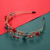 Christmas Headbands for Women Snowflake Hairband Snowflake Tiara Hair Hoop Headpiece Accessories Holiday Party Favors Gifts (snowflake bow beads hairband)