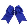 8 Inch Cheerleader Bows Ponytail Holder Cheerleading Bows Hair Tie(Royal Blue)