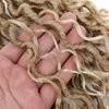 New Goddess Locs Crochet Hair 12 inch 8 Packs River Faux Locs Crochet Hair Curly Hair Boho Faux Locs Wavy Crochet with Curly Ends Boho Style Synthetic Hair Extensions (12" 8packs 27/613#)