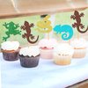 Ercadio 28 Pack Animal Cupcake Toppers Snake Cupcake Picks Frog Chameleon Gecko Cupcake Kids Birthday Cupcake Decorations for Baby Shower Birthday Animal Theme Party Cake Decor Supplies