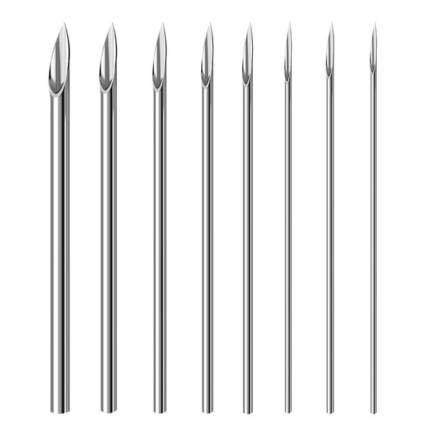 body piercing needles,40PCS Mixed Piercing Needles-12g.13g.14g.15g.16g.17g.18g.20g Individualized Package 5Pcs of Each Stainless Steel Sterile(Mixed)