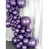 100 Pack Chrome Metallic Purple Balloons Different Sizes 18 12 10 5 Inch KIRIKOU Party Balloons for Birthday Valentines Baby Shower Bridal Wedding Party Decors