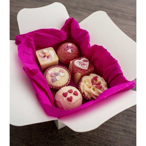 BRUBAKER 6 Handmade "Blossom & Hearts" Spa Bath Bombs Bath Melts Bath Truffles - All Natural Vegan, Organic Shea Butter, Cocoa Butter and Olive Oil Moisturize Dry Skin