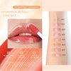 Hulyfw 4Pcs Hydrating Lip Glow Oil,Moisturizing Lip Oil Big Brush Head Long Lasting Hydrating Shimmery Transparent,Glass Lip Glow Oil Nourishing Repairing & Non-sticky Lip Gloss Makeup Set B