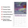 2024-2025 Wall Calendar - Nothern lights Calendar 2024-2025, July 2024 - December 2025, 12" x 24" (Open), 18 Month Wall Calendar with Hanging Holes