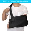 Arm Sling Shoulder Immobilizer with Adjustable Split Strap, Lightweight Breathable Wrist Elbow Support for Dislocation, Fracture, Sprains & Broken Arm, Fits Both Adults and Youths