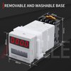 APIELE Timer Relay Digital Display 0.1S-99H Delay Time Relay 8 Pin Socket with Base DIN Rail Mount YJ48S-S 12V DC