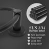 Towel Ring,Hand Towel Holder for Wall Mounted,Towel Holder,Towel-Racks, Bathroom Hardware Simple Round Towel Hanger SUS 304 Stainless Steel (Black)