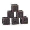 DNDND Ancient Copper D6 Metal Dice Set, Metal Dice 6 Sided Set of 6 Solid Metallic Dice with Free Black Velvet Bag for D&D Pathfinder Shadowrun or GURPs