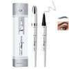 2024 Upgrade Microblading Eyebrow Pen, Waterproof Long-Lasting Eyebrow Pencil with 4-Prong Micro-Fork Tip Applicator, Microblading Pen for Natural Looking Brows Makeup (Gray 3#)