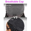 UNICE EasiContour V Part Wigs Human Hair Jerry Curly Glueless Wigs Human Hair Clip in Vpart Wig Minimal Leave Out Upgrade U Part Human Hair Wig Beginner Friendly 18 inch