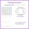 Laza 100 Pcs Clear Nail Swatch Sticks Box-packed with Ring and Numbered Stickers Nail Art Polish Color Display Practice Tips Transparent Sample Sticks Tester Nail Supplies for Nail Techs - Oval