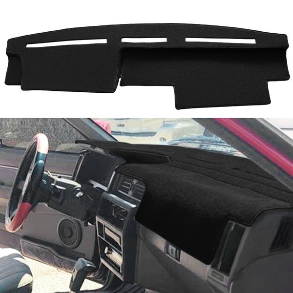 Dash Cover Mat Custom Fit for Nissan Pathfinder D21 Hardbody Pickup Truck 1986-1993, Dashboard Cover Pad Carpet Protector (Black) F77