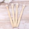 HEALLILY Tongue Cleaner Scraper Bamboo Tongue Brush for Adults Toothbrush Oral Deep Cleaning 4pcs (White)