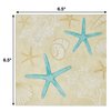 Gift Boutique 100 Starfish and Seashells Luncheon Napkins Disposable Paper Beach Sea Shell Star Fish Lunch Napkin for Tropical Coastal Party Supplies
