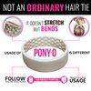 PONY-O Revolutionary Hair Tie Alternative Ponytail Holders - MEDIUM Size for Fine to Normal Hair or Slightly Thick Hair - 2 Pack Dark Blonde Original Patented Hair Styling Accessories