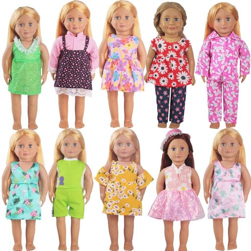 10 Sets of Doll Clothes and Accessories for Girls 45.72 cm 18 inches(B8-4)