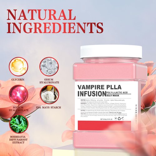 Truvenum Jelly Face Mask for Facials,Facial Skin Care- Vampire Peel-Off Jelly Mask Set,Hydrating, Brightening & Nourishing Jelly Professional Hydrojelly Masks Gift Set DIY Spa 23 Fl Oz