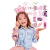 8 Sheet (96Pcs) Pink Pastel Temporary Tattoos for Girls, Birthday Party Decorations Supplies Party Favors Tattoo Sticker Style Sweet Gift for Kids Cute Prizes Themed