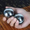 JapanBargain 3297, Chinese Baoding Balls Hand Therapy Exercise Stress Relief Balls, 1-5/8 inch, Chrome Color