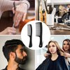 2Pcs Hair Combs, Wide Tooth Comb and Fine Teeth Comb Anti Static Heat Resistant Hair Hairstyle Tool for Hairdressing, Curly Wet Wavy Thick Hair, Wigs, Barber, Salon, Women Men (Black)