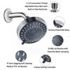 Aisoso Shower Head High Pressure Rain Fixed Showerhead 5-Setting with Adjustable Metal Swivel Ball Joint - Relaxed Shower Experience Even at Low Water Flow & Pressure
