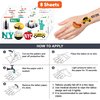 New York City Temporary Tattoos NYC Theme Birthday Party Decorations Favors Supplies Decor 80 PCS Cute Cityscape Tattoo Stickers Christmas Gifts for Boys Girls Kids Classroom School Prizes Carnival