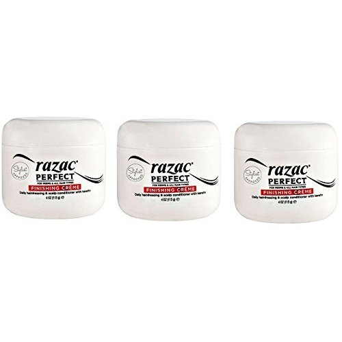 Razac Perfect for Perms Finishing Creme Daily Hairdressing and Scalp Conditioner, 4 Ounce (3 Pack)