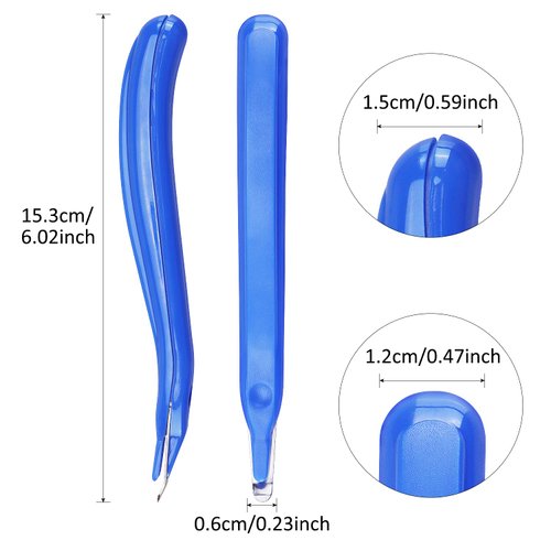 ZZTX 3 PCS Professional Magnetic Staple Remover Puller Rubberized Staples Remover Staple Removal Tool for School Office Home(Blue, Rose, Green)