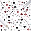 LPBeads 10000pcs Hotfix Rhinestones Flatback Glass Crystal Clear Red AB Crystal and Black Rhinestone with Tweezers and Picking Pen for Crafts Clothes Nail Art