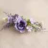 PartyforU Purple Flower Hair Comb - Handmade Wedding Floral Combs Bridal Comb for Hair for Bride Bridesmaid Women Girls Prom Bridal Shower Maternity Shoot