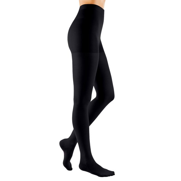 mediven Comfort for Women, 20-30 mmHg, Closed Toe, Compression Pantyhose - Ebony, III - Petite