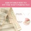 GOO GOO Wire Hair Extensions Human Hair, 17A/60A Ash Blonde mix Platinum Blonde Highlighted 14inch 75g, Invisible Wire Hair Extensions with Transparent, Seamless Fish Line Hairpiece