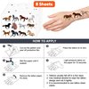Horse Temporary Tattoos for Kids Birthday Party Supplies Favors 96PCS Tattoos Stickers Super Cute Gifts Party Decorations Girls Boys Classroom School Prizes Themed